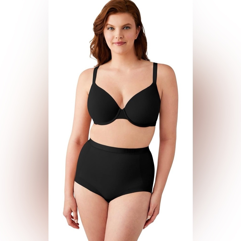 Wacoal Shape Revelation® Shallow Top Underwire T-Shirt Black Bra - Picture 4 of 8
